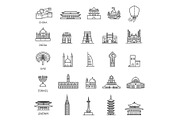 Vector Icon Set. Asian Landmarks, an Object Illustration by Tettygreen (Thumbnail 1 of 3)