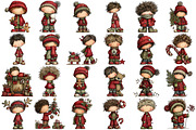 Whimsical Christmas Boy Clipart, an Illustration by Pixels.Craft (Thumbnail 5 of 6)