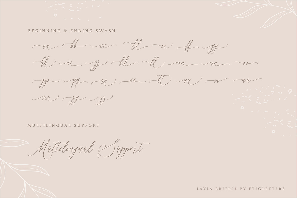 Layla Brielle Font, a Script Font by etigletters (Photo 11 of 12)