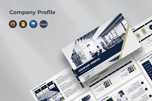 Company Profile: Canva, PPT, GS, Key, a Presentation Template by JetzTemplates