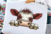 Funny Western Cows Clipart, an Illustration by Craft Nest (Thumbnail 7 of 8)
