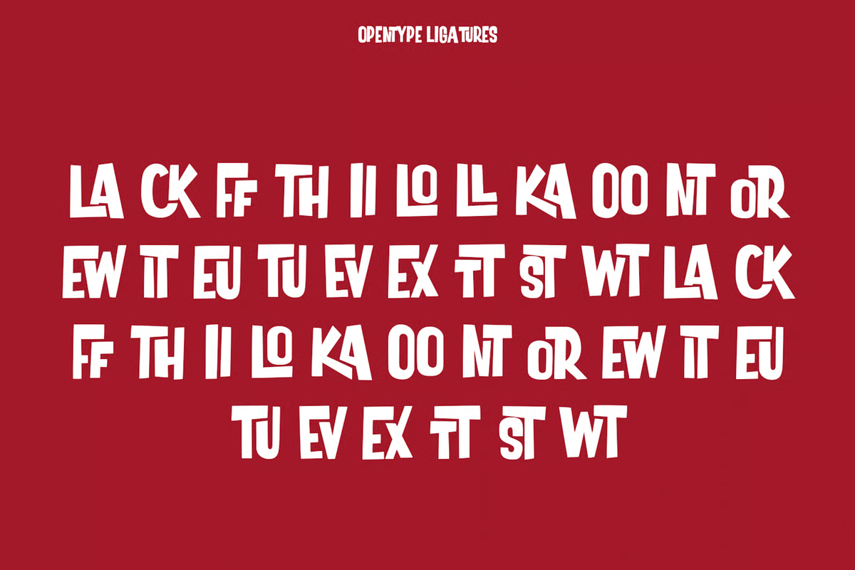 Loskatos Unique Display Font, a Sans Serif Font by MACK 75 (Photo 6 of 10)
