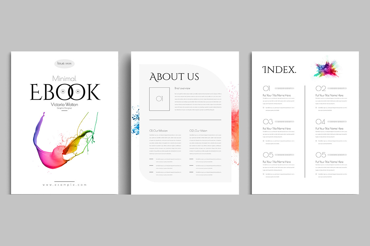 Minimal E-book Design, an UI Kit Template by ContestDesign (Photo 2 of 6)