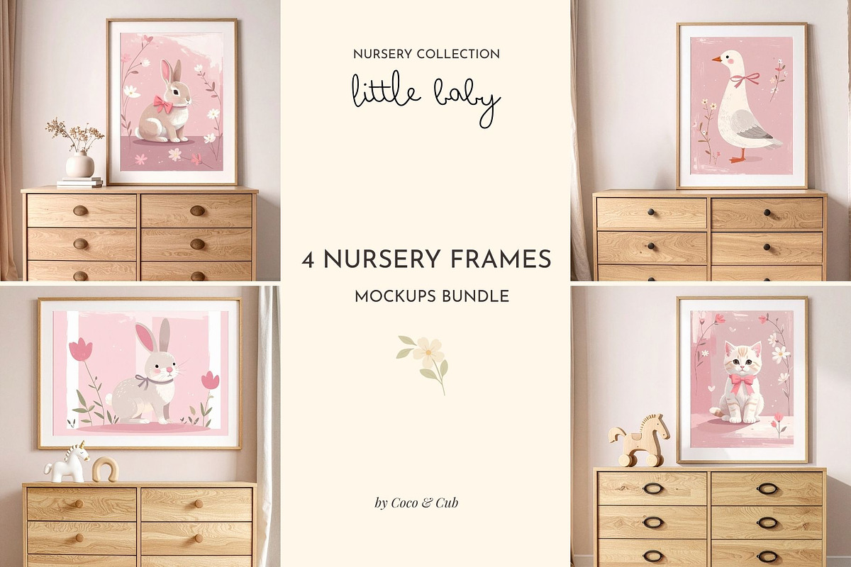 Nursery Frame Mockup Bundle, a Household Mockup by Coco & Cub Studio (Photo 6 of 6)