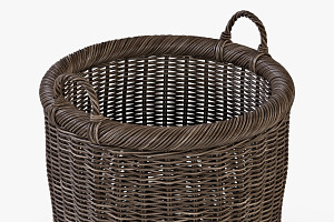 Wicker Basket 07 Walnut Brown Color