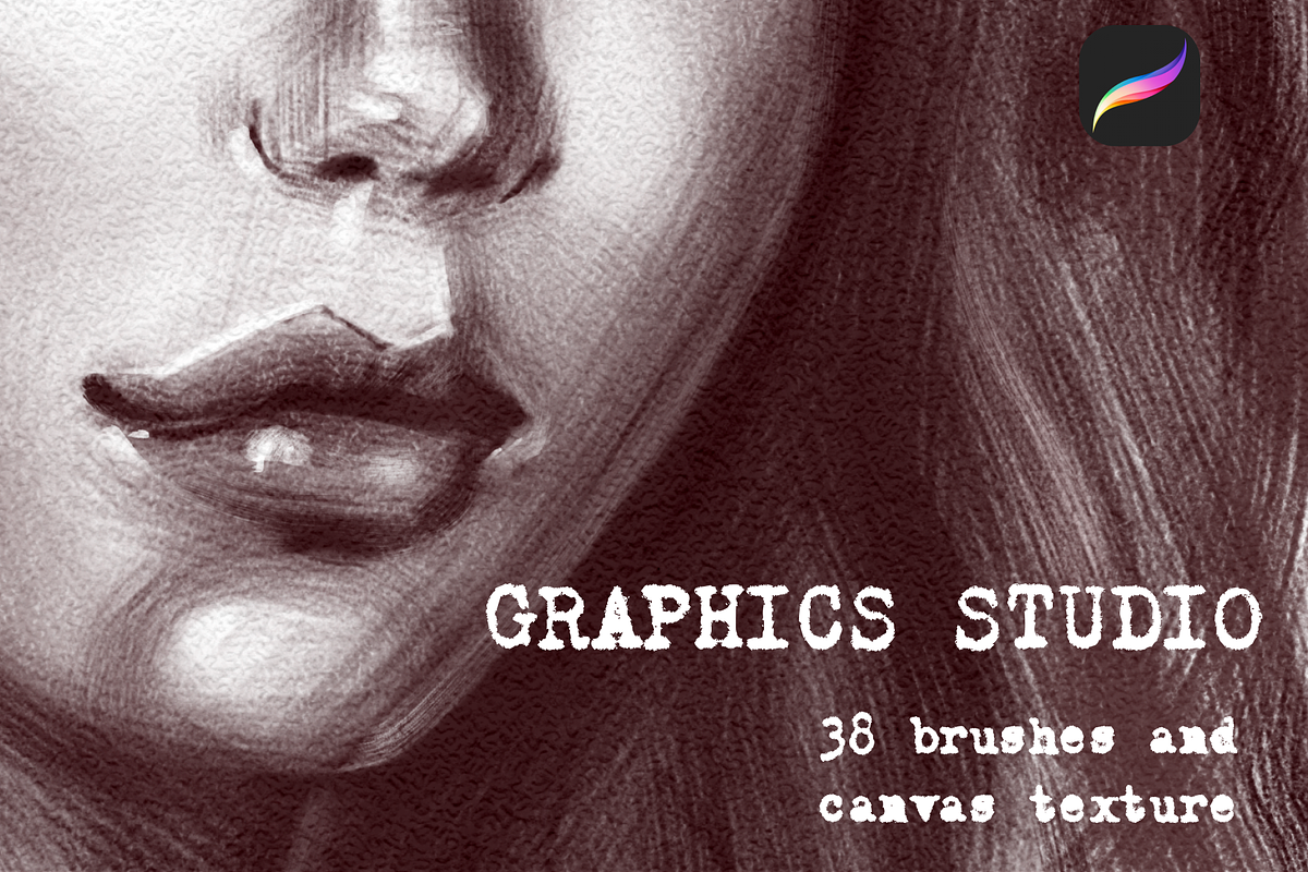 38 Graphic brushes for Procreate, a Brush Add-On by Graphics Resources (Photo 2 of 14)