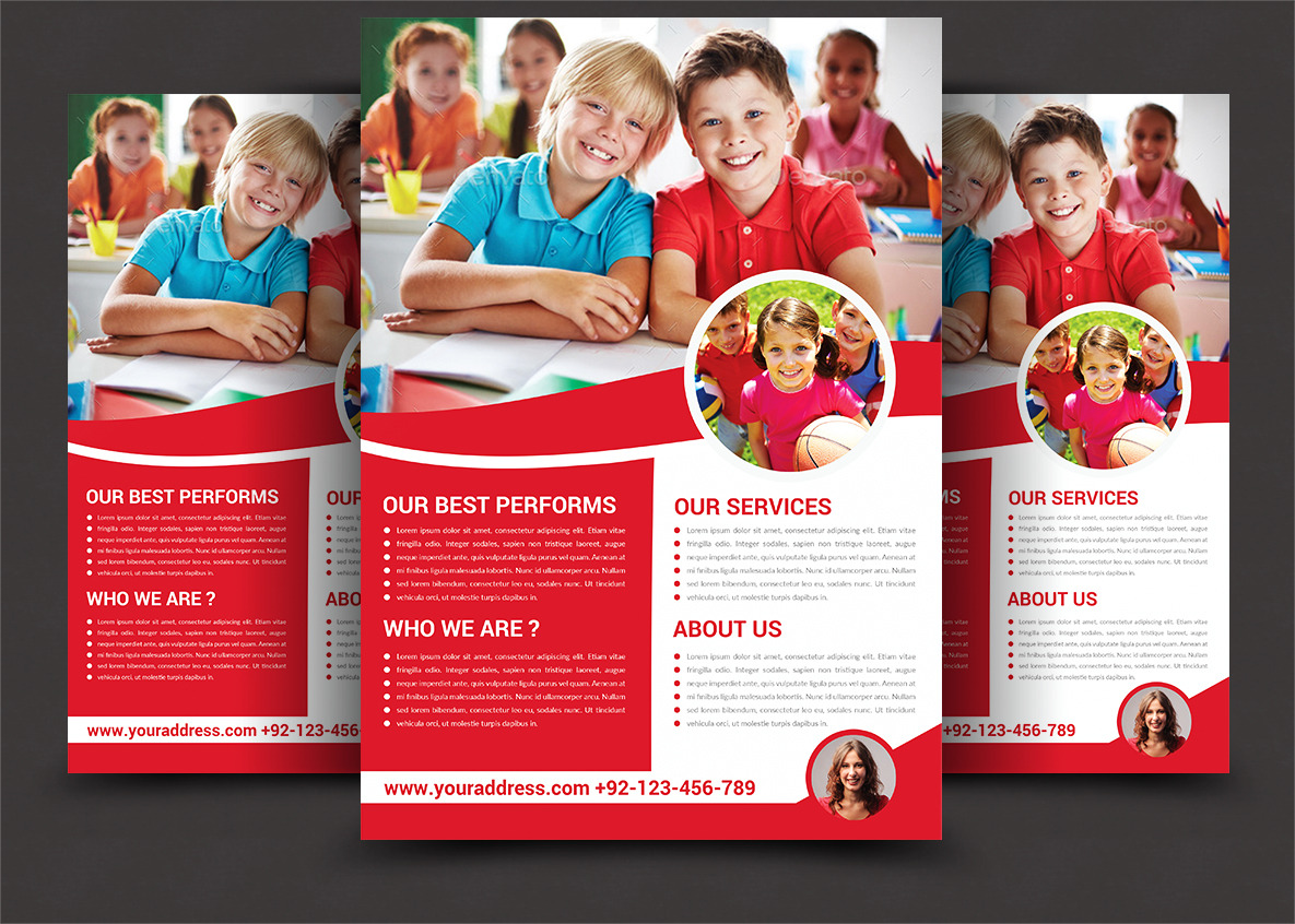 School Flyer Print Templates, a Flyer Template by AfzaalGraphics