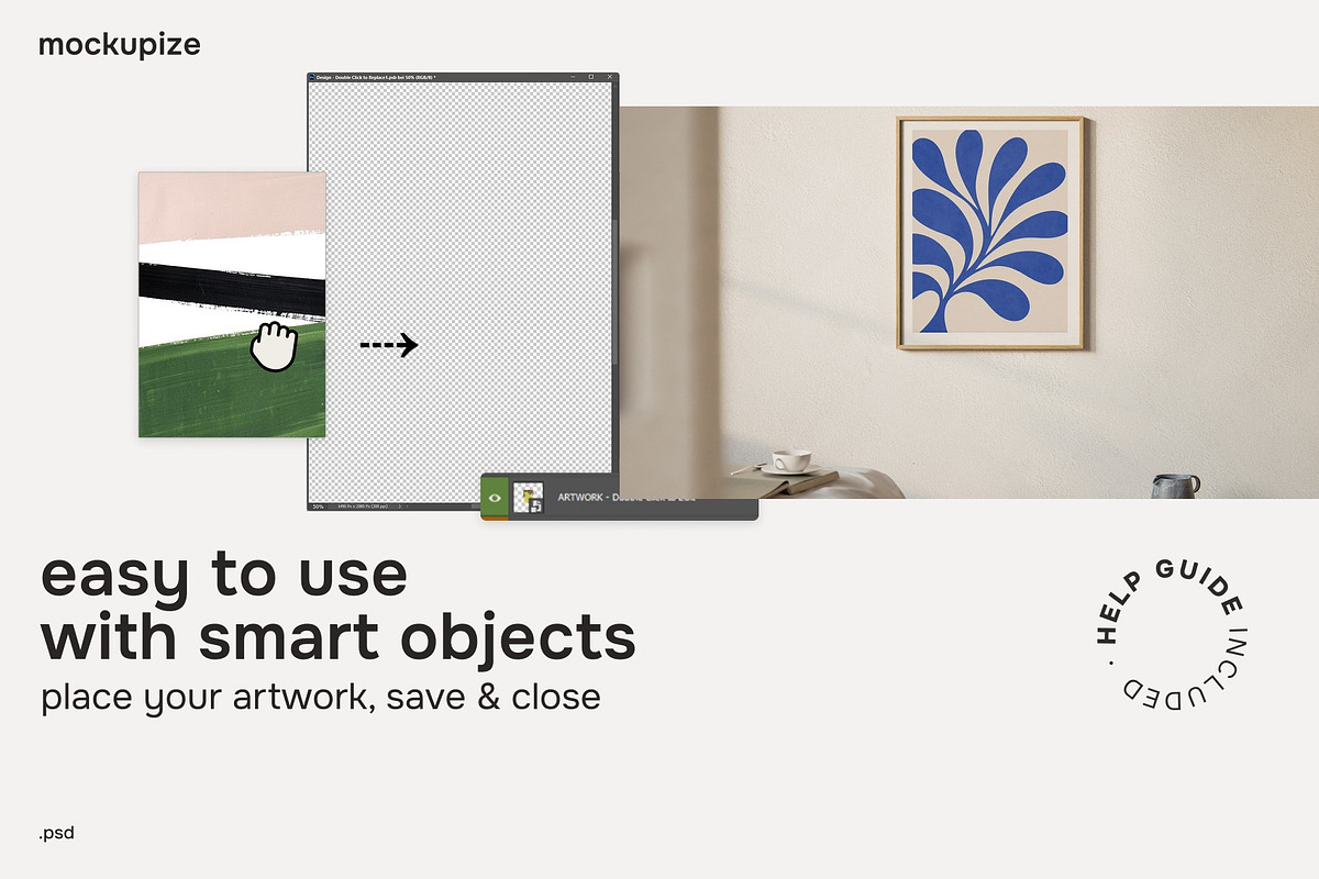 4x5 Bedroom Frame Mockup Artful, a Household Mockup by mockupize (Photo 3 of 7)