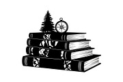 Vintage Book Stack Adventure Bundle, an Illustration by Designs_River (Thumbnail 10 of 31)