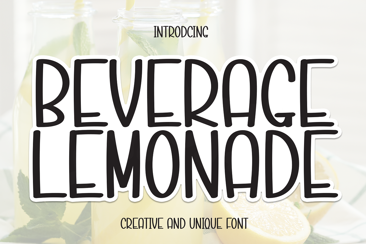 Beverage Lemonade | Script Font, a Script Font by Scratchones (Photo 1 of 8)