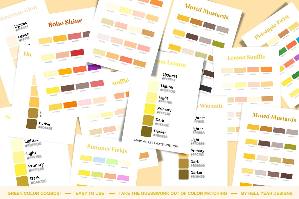 Yellow Color Palette Library preview 5