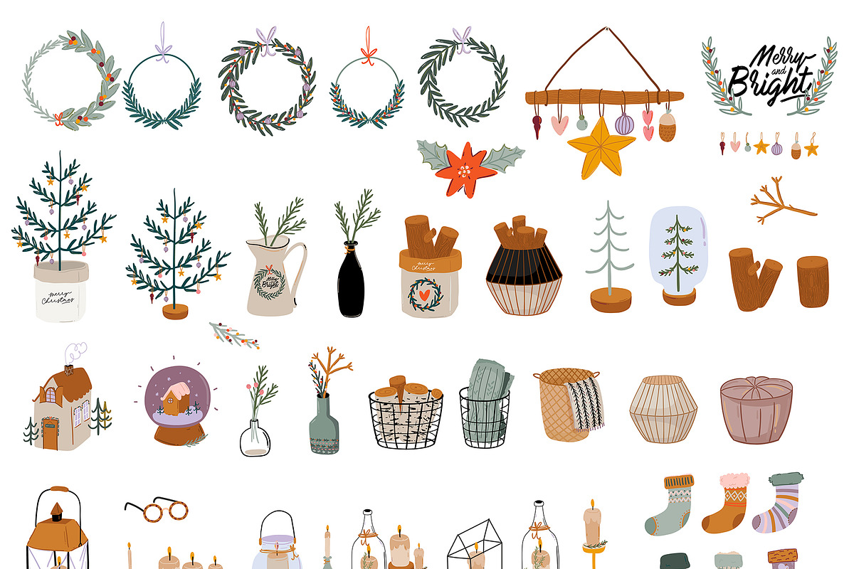 Cute Christmas & New Year BUNDLE, a Seasonal Illustration by Ruslana Lubenets (Photo 25 of 104)
