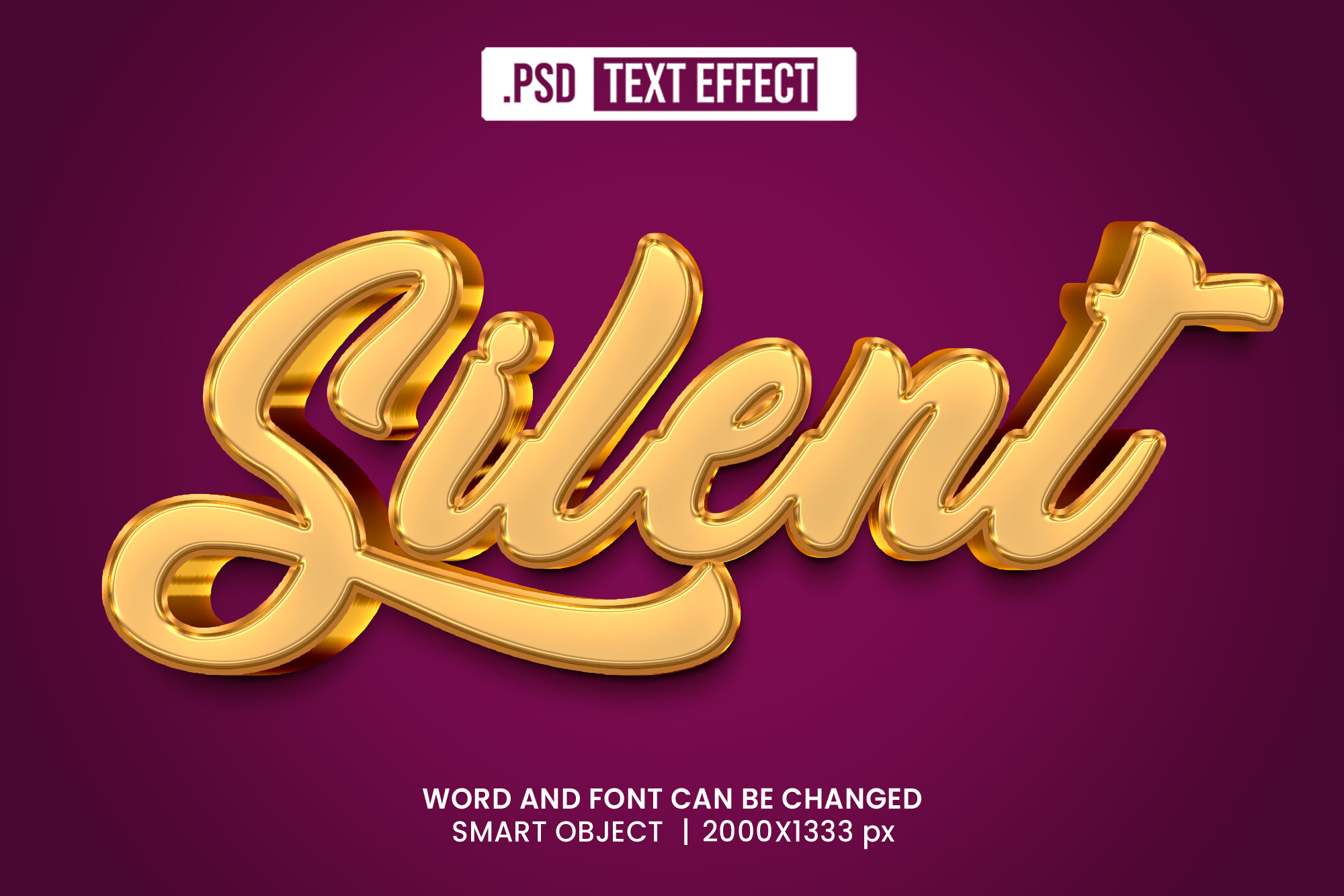 Silent Editable 3D Text Effect, a Layer Style Add-On by himelgfx