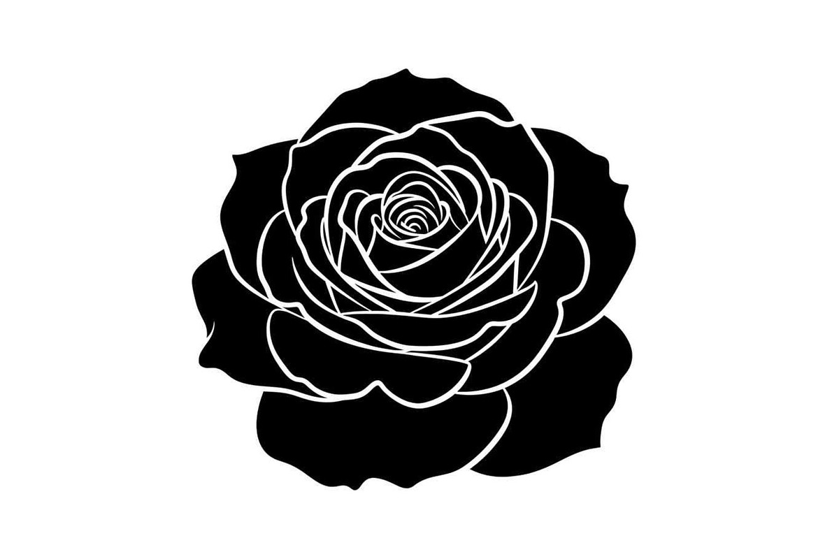 50 Black Rose Silhouette Vector Bund, an Illustration by Gaye Art (Photo 10 of 51)