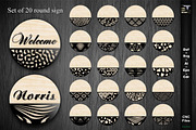 20 Round welcome signs Bundle, a Graphic by CncCutModel (Thumbnail 1 of 4)