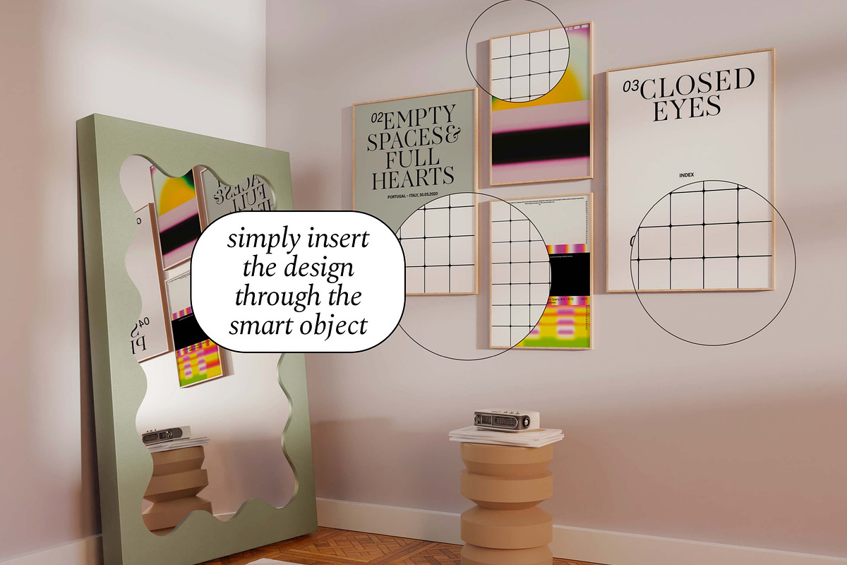 Wall Art Gallery Mockups PIXIE, a Household Mockup by Bonumo (Photo 13 of 14)