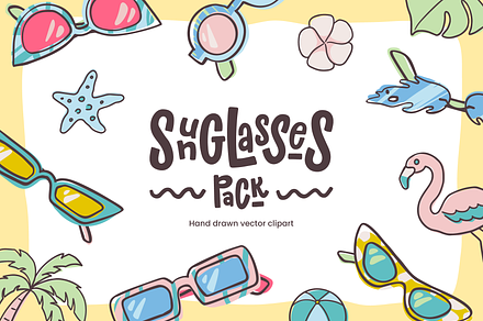Sunglasses Vector Summer Pack, an Illustration by Castula
