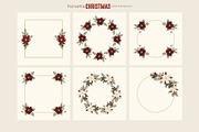 Poinsettia Christmas Backgrounds, a Seasonal Illustration by moja doodle (Thumbnail 6 of 9)
