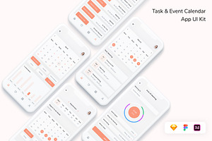 Task & Event Calendar App UI Kit, an App Template by Betush
