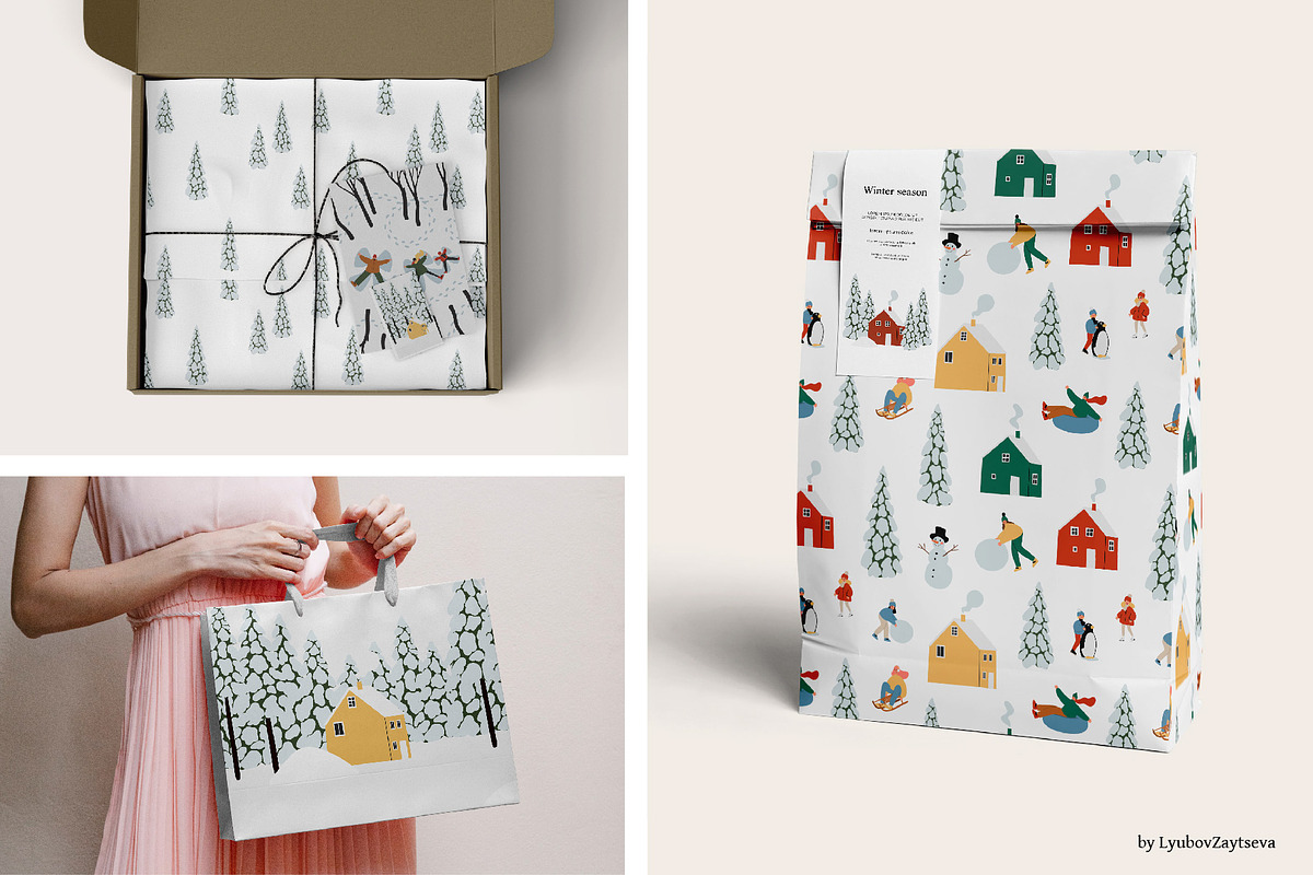winter activities illustrations, an Object Graphic by LyubovZaytseva (Photo 7 of 8)