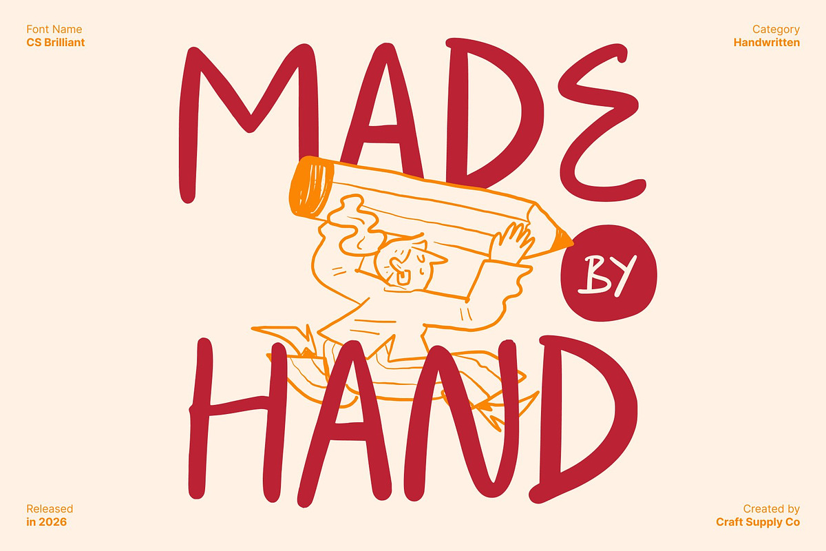 CS Brilliant – Handwritten Font, a Script Font by Craft Supply Co. (Photo 2 of 8)
