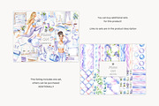 Pilates Seamless Pattern | Yoga, a Pattern Graphic by GlamArtZhanna (Thumbnail 2 of 4)