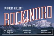 Rockindro slab serif font, a Slab Serif Font by Hello Good Studio (Thumbnail 1 of 7)