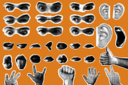 Halhftone Cutout Stickers, a Person Illustration by Eve of Art (Thumbnail 1 of 23)