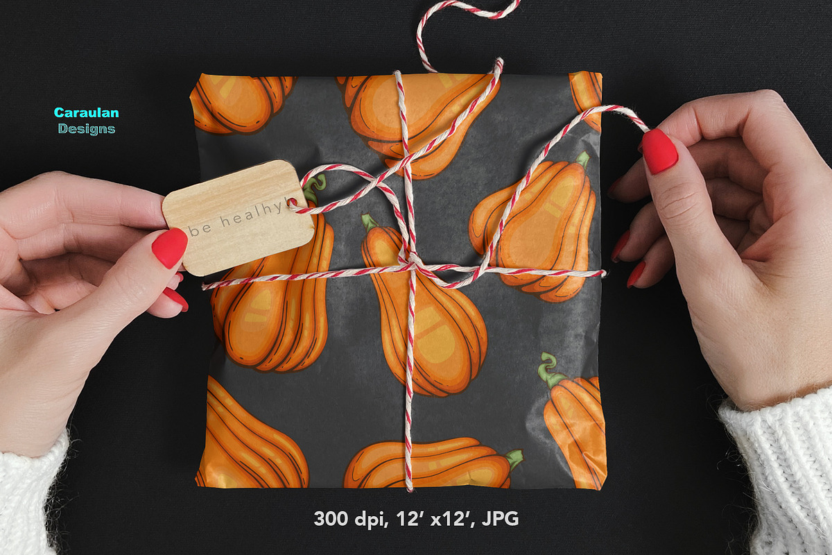 Thanksgiving Pumpkins Patterns, a Pattern Graphic by Serghei Caraulan (Photo 3 of 9)