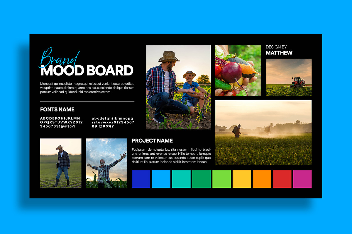 Colorful Mood Board Presentation, an UI Kit Template by MightyDesign (Photo 5 of 8)