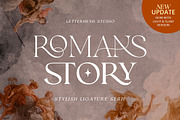 UPDATE! Romans Story Ligature Serif, a Serif Font by Letterhend Studio (Thumbnail 1 of 10)