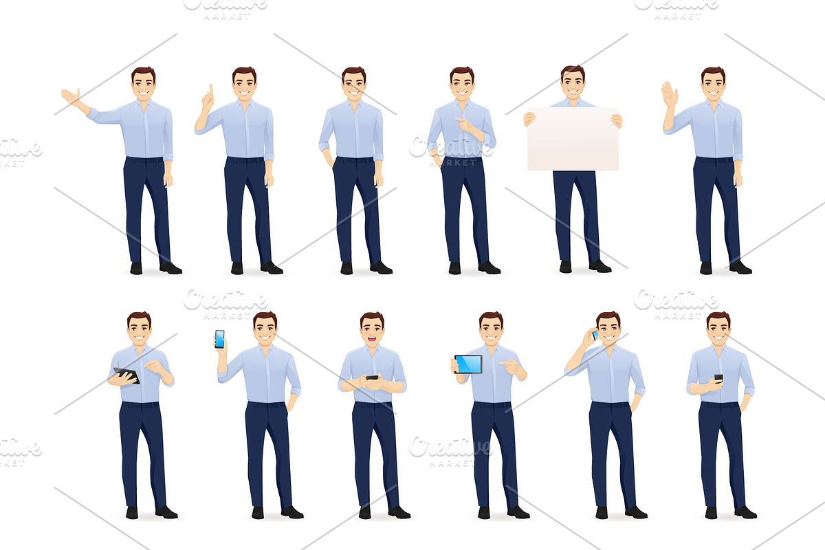 Business young man kit, a Person Illustration by Volha Hlinskaya (Photo 2 of 6)