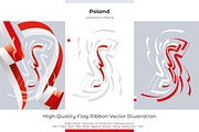 Poland flag ribbon vector, a Templates & Theme by Simbos (Thumbnail 1 of 9)