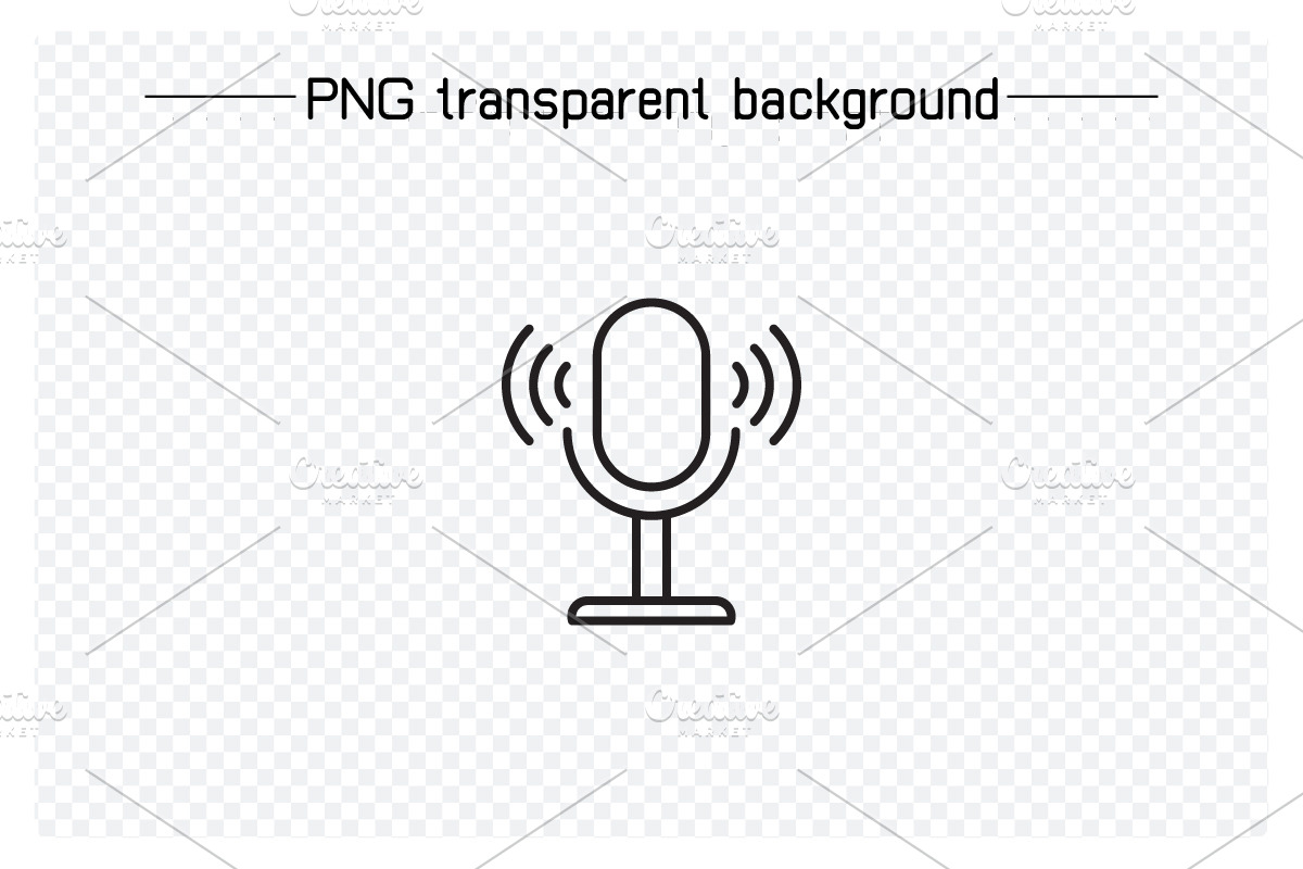 Mic Icons Set, an Outline Icon by Designfour (Photo 4 of 7)