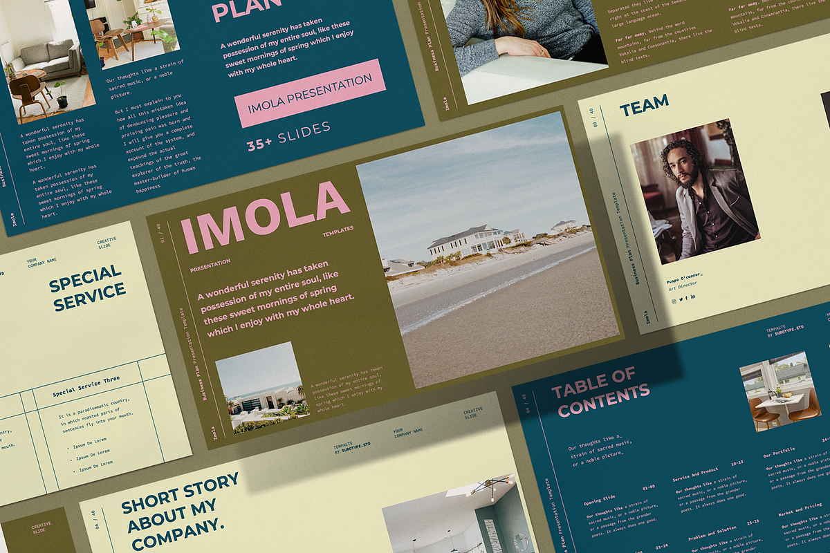 Imola Business Plan - Powerpoint, a Presentation Template by Surotype (Photo 1 of 10)