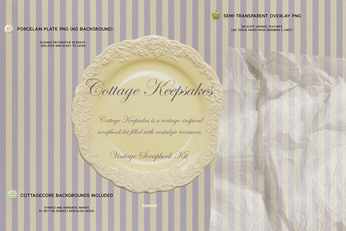 Cottage Keepsakes: Vintage Scrapbook, an Object Graphic by Purple (Photo 3 of 13)