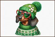 St. Patrick's Day Dachshund Dog Clip, an Illustration by Sublimation Artist (Thumbnail 5 of 6)