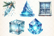 Watercolor Winter Ice Clipart, an Illustration by Libby Wishes (Thumbnail 4 of 7)