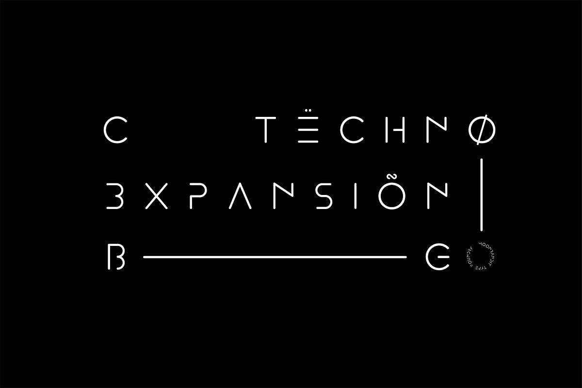 MINIMAL - modern futuristic font preview 3