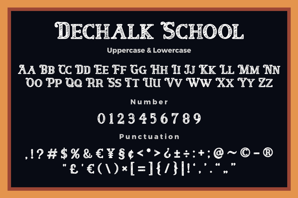Dechalk School Classic Chalk Font, a Serif Font by Bayuktx (Photo 4 of 8)