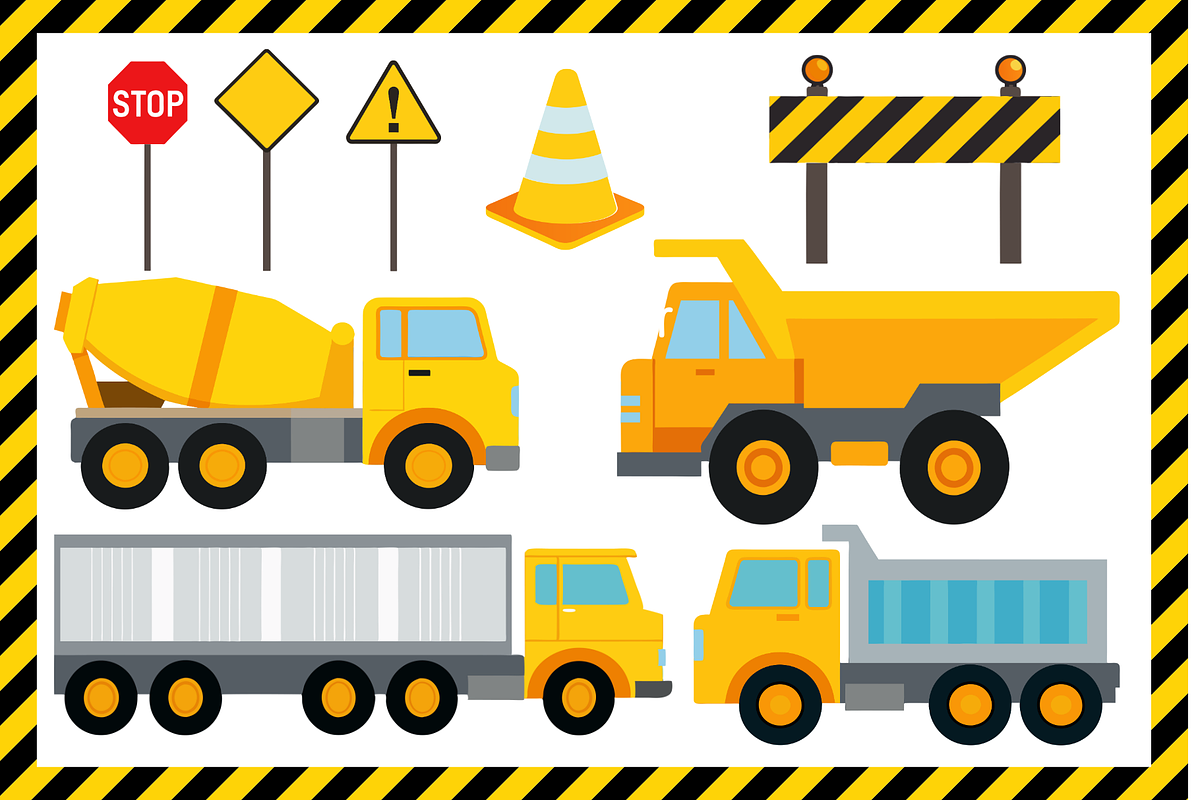 Construction Vehicles Clipart, a Graphic by MS Studio (Photo 2 of 3)