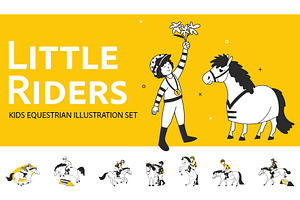 Little Riders, an Animal Illustration by Naurider