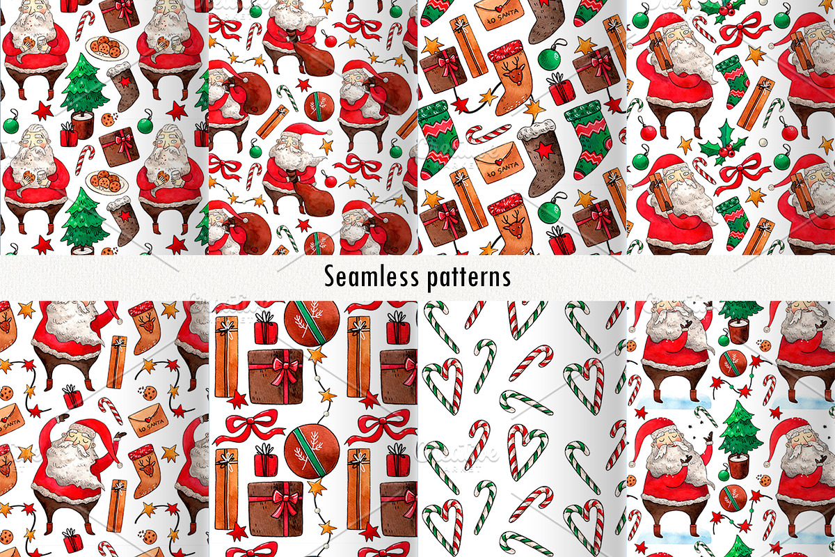 Santa big Christmas set, a Decorative Illustration by Ekaterina Goncharova (Photo 4 of 13)