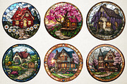 Spring House Stained Glass PNG, an Illustration by RobertsArt (Thumbnail 3 of 5)