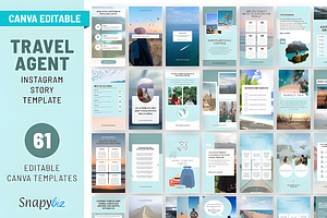 Travel Agent IG Canva Story Template, a Social Media Template by Ink Gallery