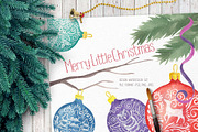 Merry Little Christmas Set, a Decorative Illustration by HannaSymo (Thumbnail 1 of 4)