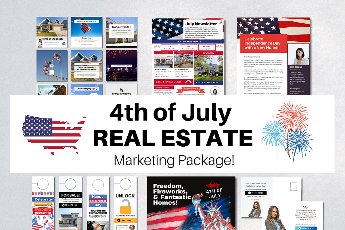 4th Of July Real Estate Template, a Templates & Theme by Modernastic - Canva (Photo 1 of 10)