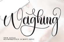 Weighing | Script Font