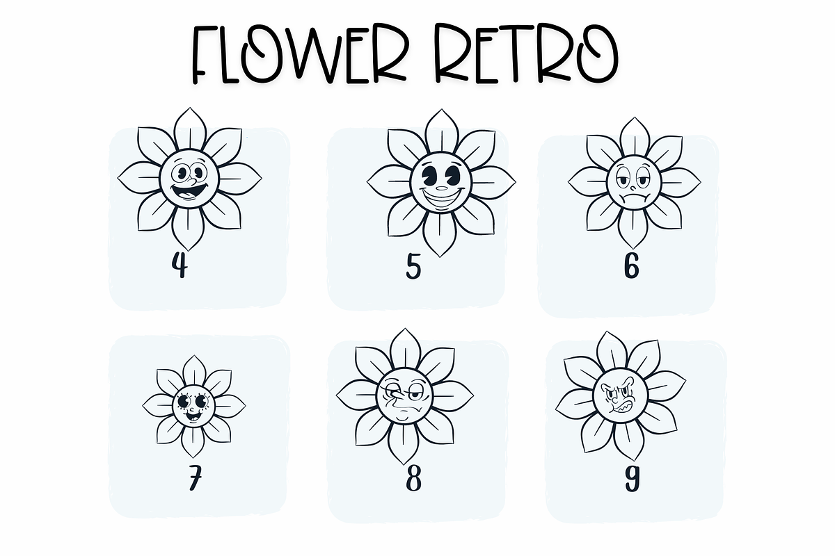 Flower Retro | Symbols Fonts, a Symbol Font by Sirinart (Photo 4 of 6)