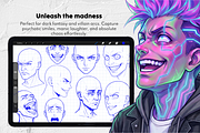 150+ Anime Male Head Procreate Stamp, a Brush Add-On by Selentaori Studio (Thumbnail 7 of 11)